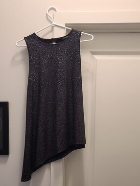 Eclipse Black Sparkle Asymmetrical Camisole